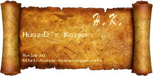Huszár Kozma névjegykártya